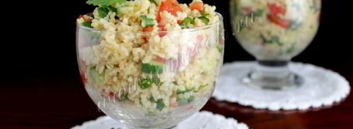 салат из булгура с помидорами и огурцом. Шаг 9