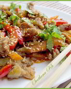 Салат из говядины и баклажан по-корейски