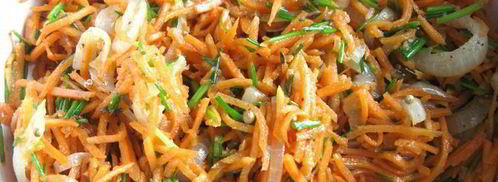 салат из морковки по-корейски, орехов и зелени. Шаг 8