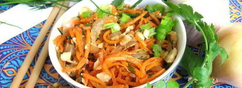 салат из морковки по-корейски, орехов и зелени. Шаг 9