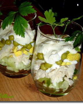 Салат-коктейль с курицей