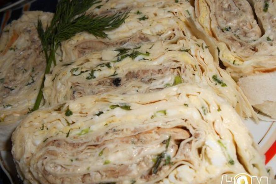Рецепт рулета из лаваша мимоза