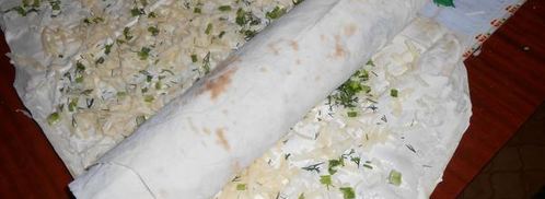 рулет из лаваша мимоза. Шаг 6