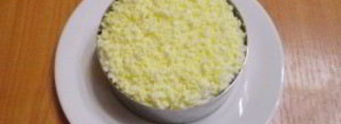 салат мимоза без картофеля. Шаг 10