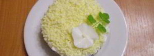 салат мимоза без картофеля. Шаг 11