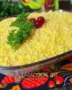 Салат Мимоза без картошки и моркови