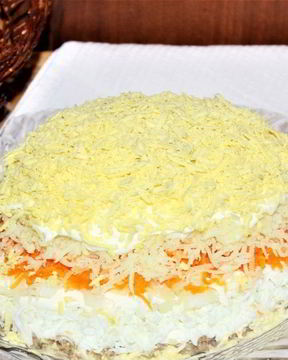 Салат Мимоза с маслом