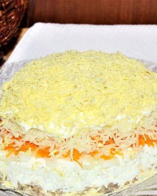 Салат Мимоза с маслом