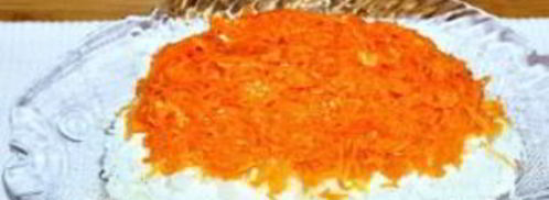 салат мимоза с маслом. Шаг 7