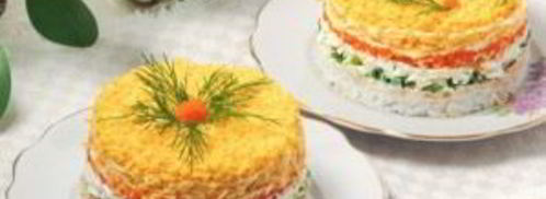 салат мимоза с рисом и сыром. Шаг 10