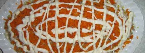 салат мимоза с сардиной. Шаг 37