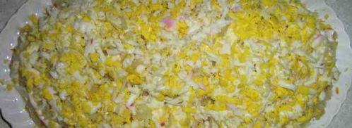 салат мимоза с сардиной. Шаг 41