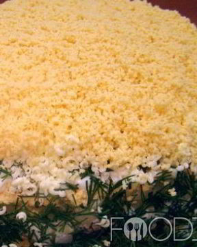 Салат Мимоза с сыром