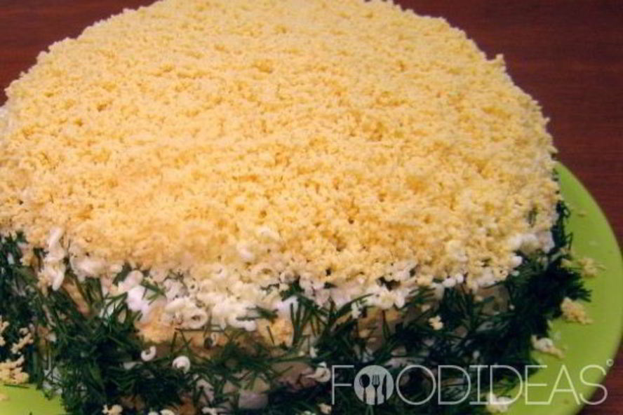 Рецепт салата мимоза с сыром