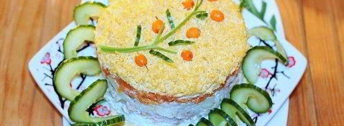 салат мимоза с тунцом и йогуртом. Шаг 13