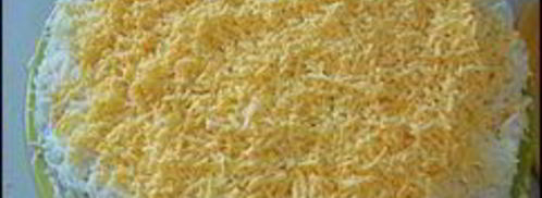 салат мимоза с тунцом. Шаг 14