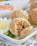 Салатные шарики Мимоза