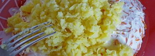 слоеный салат мимоза. Шаг 17