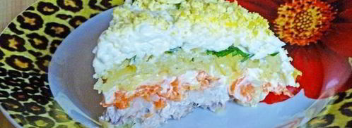 слоеный салат мимоза. Шаг 30