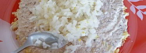 слоеный салат мимоза. Шаг 11