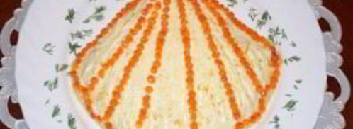 салат морская ракушка. Шаг 6