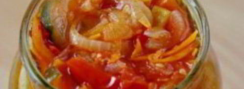 салат на зиму с огурцами и помидорами. Шаг 5