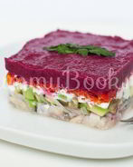 Диетическая Селедка под шубой без майонеза и картошки