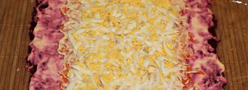 рулет из сельди под шубой. Шаг 7