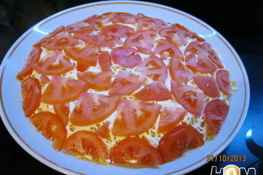 Рецепт сельди под шубой из помидор