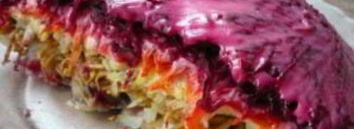 сельдь под шубой с яблоком. Шаг 12