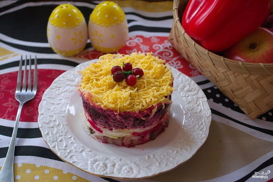 Рецепт селедки под шубой порционная