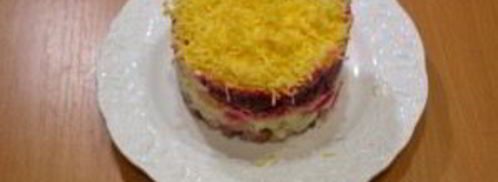 селедка под шубой порционная. Шаг 8