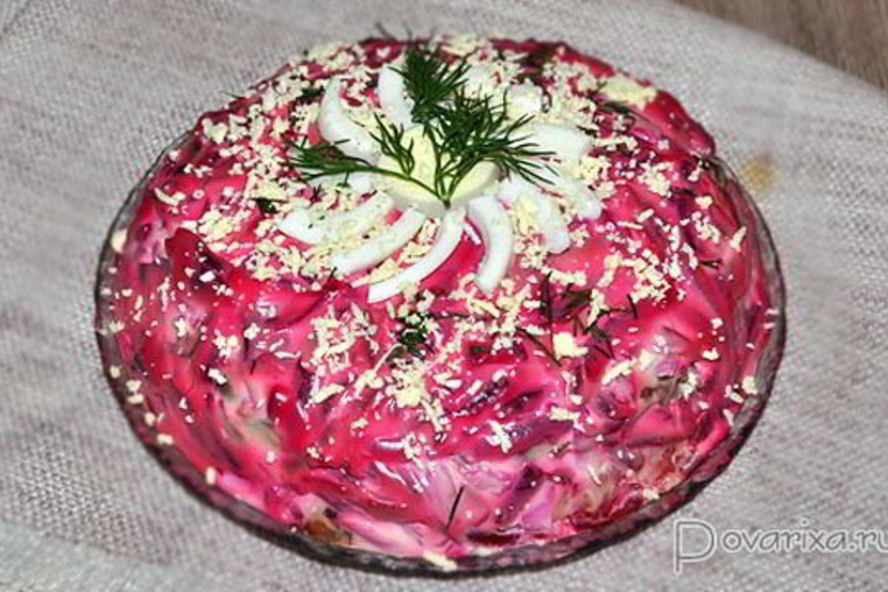 Рецепт селедки под шубой с грибами