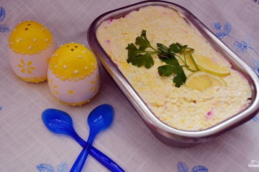 Рецепт селедки под шубой с плавленным сыром