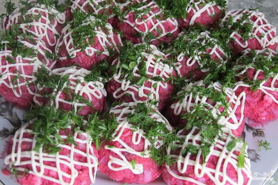 Рецепт селедки под шубой шариками