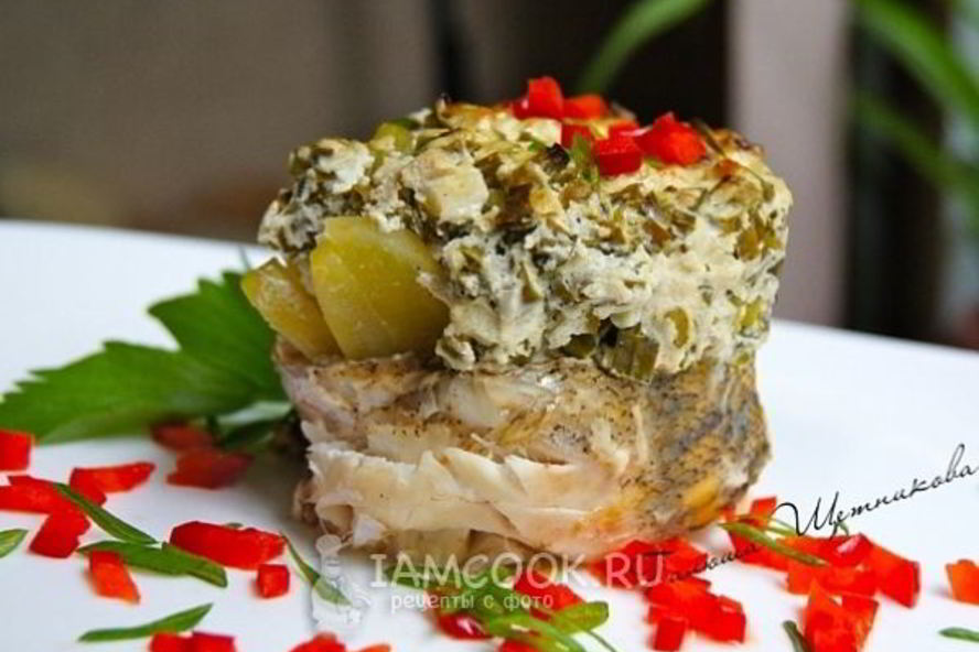 Рецепт судака под шубой из икры