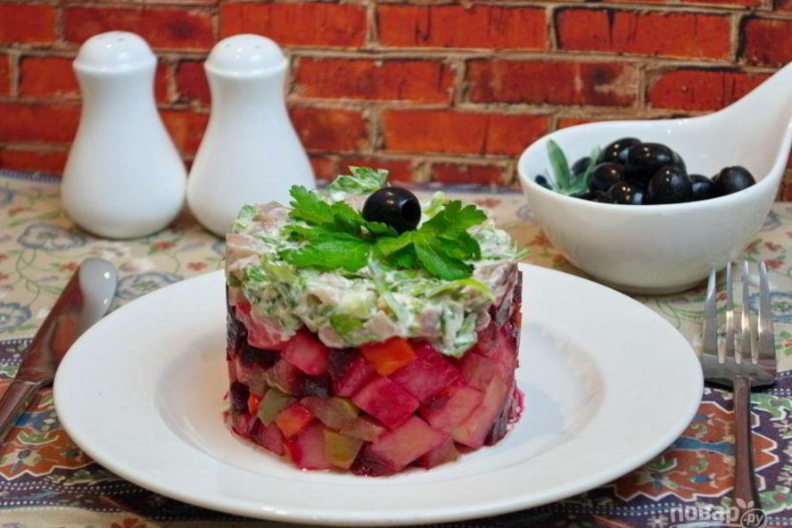 Рецепт винегрета под шубой