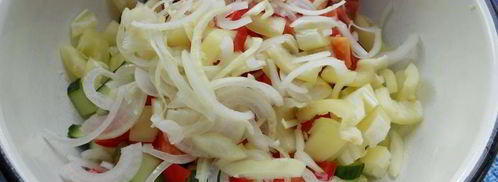 салат с брынзой и помидорами. Шаг 3