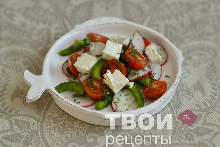 Рецепт салата с брынзой