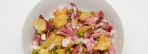 салат с чипсами и ветчиной. Шаг 6