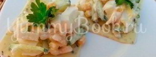 салат с кальмарами волшебная сказка. Шаг 10