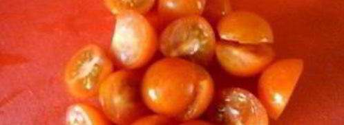 салат с креветками и помидорами черри. Шаг 6