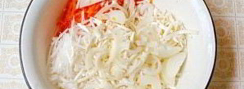 салат с курицей и дайконом. Шаг 3