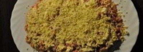 салат с виноградом и копченой курицей. Шаг 9