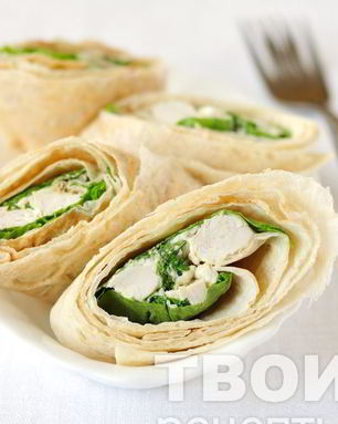 Роллы из лаваша Цезарь