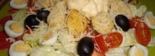 салат цезарь домашний. Шаг 12