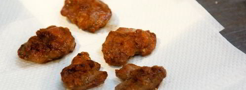 салат цезарь с куриной печенью. Шаг 6