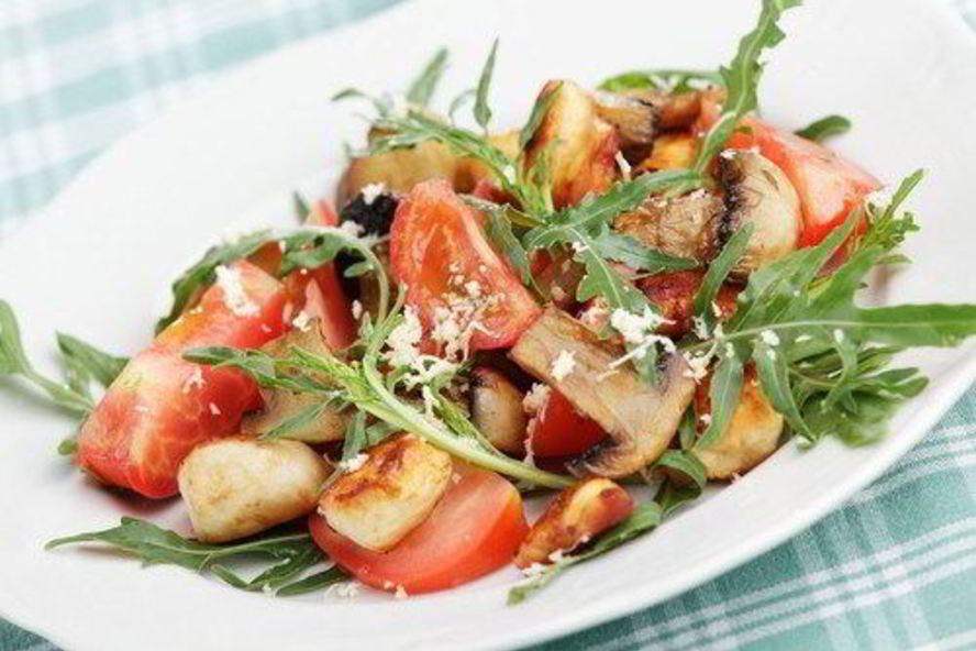 Рецепт салата цезарь с курицей и шампиньонами