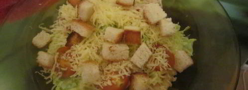 салат цезарь с курицей. Шаг 13