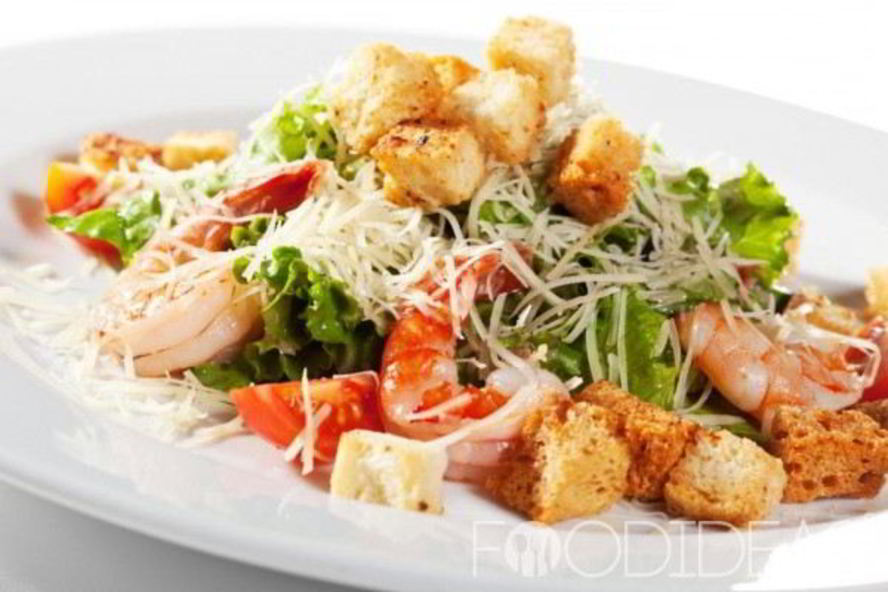 Рецепт цезаря с креветками
